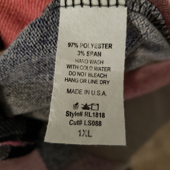 *Plus* Pink/Navy Plaid Cardigan - Picture 3 of 3